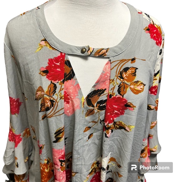 Jodifl small blouse floral with bell sleeves - Picture 3 of 8